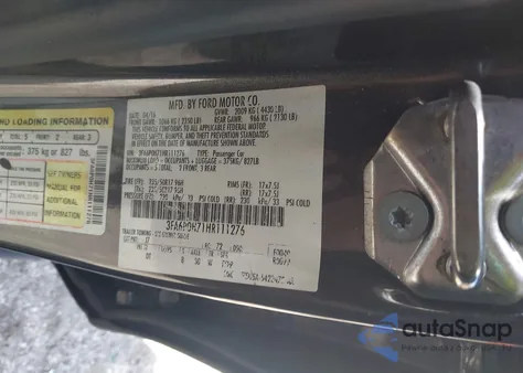 2017 Ford Fusion Se from USA, damaged, VIN 3FA6P0H71HR111276